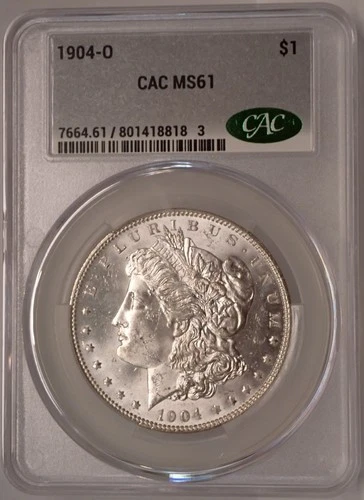 1904-O Morgan Dollar CAC MS61 Very Nice