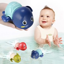TOHIBEE 3-Pack Swimming Turtle Bath Toys for Toddlers 1-3, Cute Water Play Set