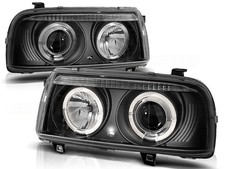 Angel Style Black Smoked Chrome Headlights Vw Vento 01.92-08.98 Angel Style Black Smoked Chrome Headlights Vw Vento 01.92-08.98