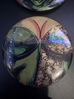 Goth Witch Pin Back Button - Red Hair Green Corset Skull - Tarot StyleArt 3 Set — photo 3