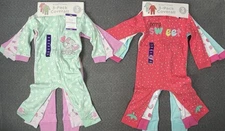 Koala Baby Lot of 6 One Piece Sleep & Play Sets Girls Toddler 24 Months NWT