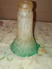 Tiffany Style Pond Lily Tulip Ruffled Sea Foam & Cream Lamp Shade One