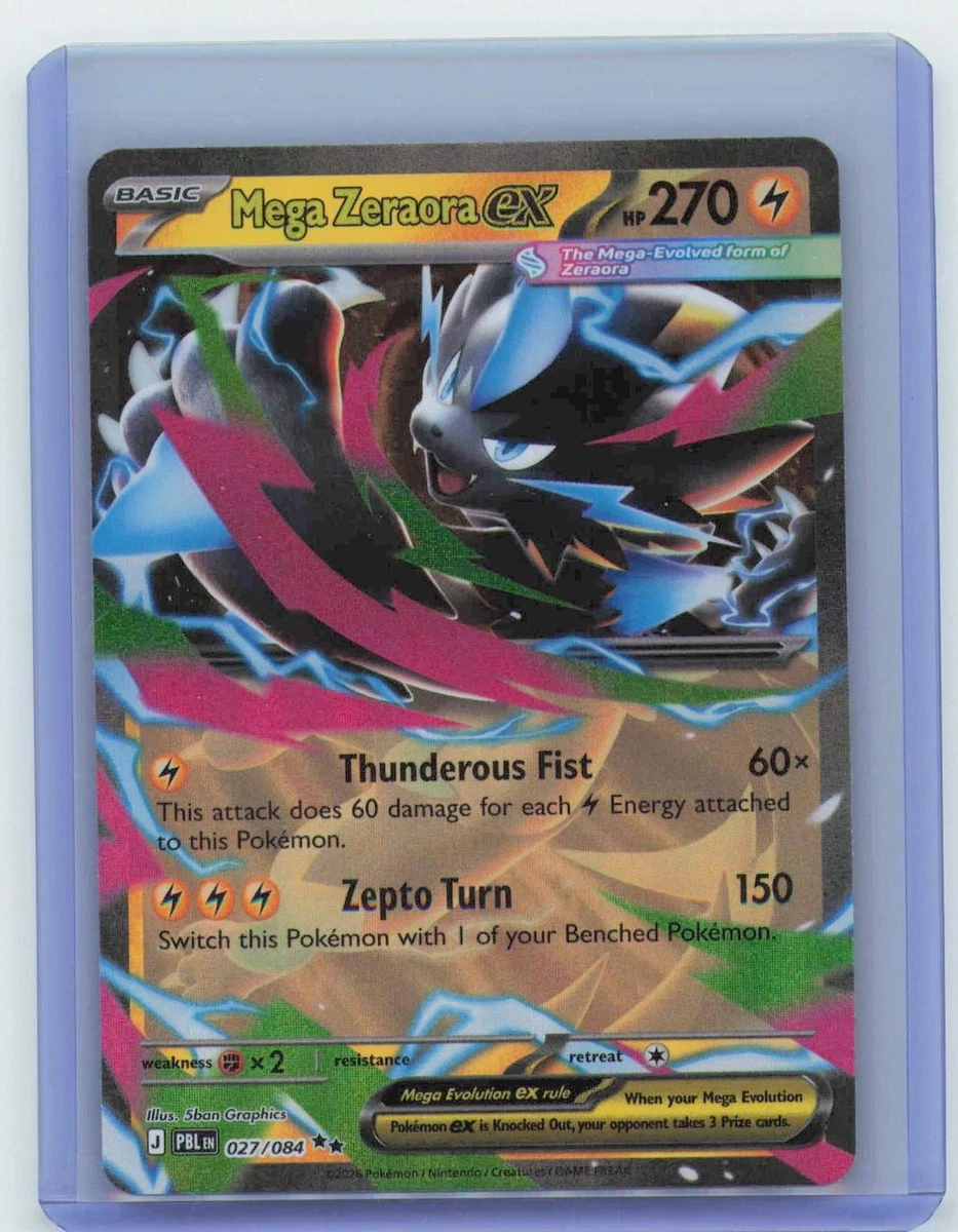 メガゼラオラEX 270HP 25+ Mega Zeraora Ex 027/084 Me05: Pitch Black for sale | Updated
