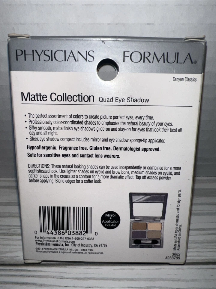 New Physicians Formula Matte Collection Quad Eye Shadow 3882 Canyon Classics - Image 2 of 2