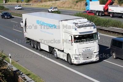 LKW Foto DAF XF Kühlsattelauflieger Deutschland weiß VS Kühltransporte Gm #l1ym