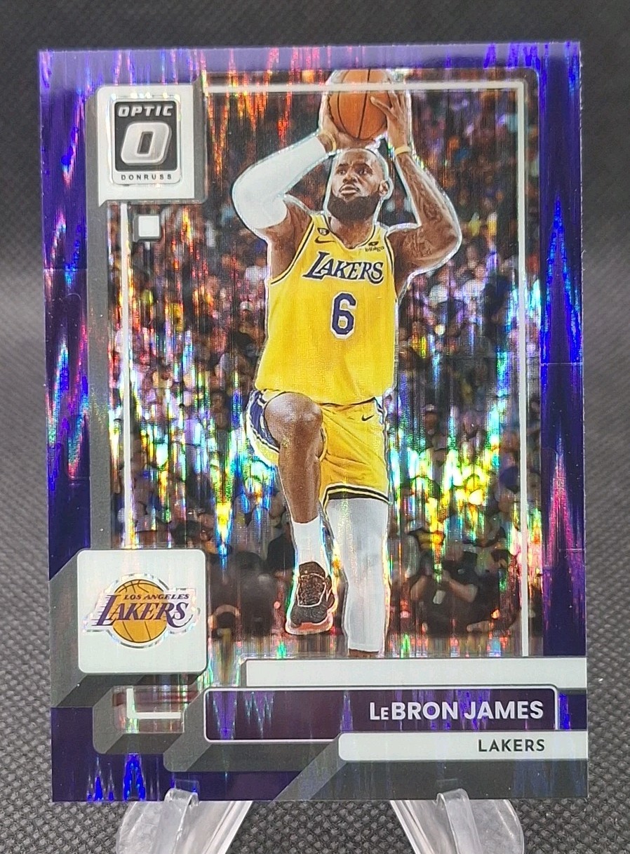 2022-23 Donruss Optic LeBron James PURPLE SHOCK REFRACTOR #116 Lakers 🏀🔥