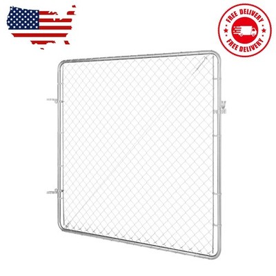 Chain-Linked Fence Gate, Dimensions 70 x 72 inches, Modifiable Chain Link...