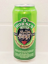 3 HORSES Lager Empty Beer Can 440ml France EU Export USA 2025 Bottom Open