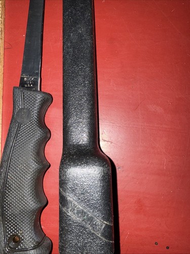 Buck Knife 123 Fish Fillet Knife Stainless Steel blade & Plastic Sheath 1994 - Picture 2 of 6