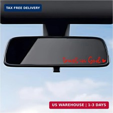 DXNQ 4PCS Trust in God Rearview Mirror Decals, Automotive Vinyl Rear View Mirror