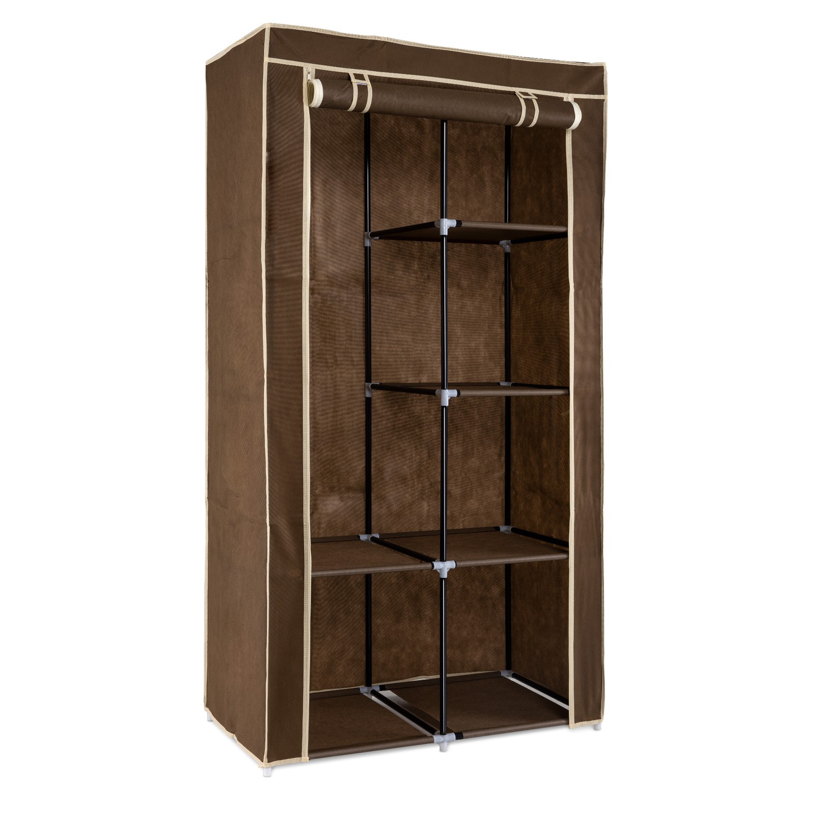 Stoff Kleiderschrank mit Kleidersstange Фальцшранк 88x170x45 см изготовленный в Брауне 8590₽