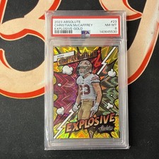 2023 Panini Absolute #23 Christian McCaffrey Explosive Gold /10 PSA 8 