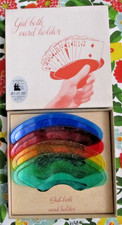 Vintage glitter plastic Gal-Beth playing card Holders from Lloyd's of Pasadena
