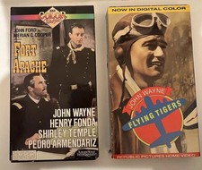 John Wayne VHS Lot Fort Apache & Flying Tigers Lot of 2