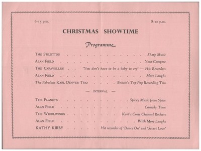 C2355/ Christmas Showtime Assembly Hall Theatre, The Stilettos, The Caravelles..