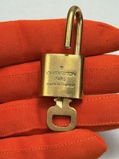 Louis Vuitton PadLock Lock  Key Brass Gold Authentic Number 303