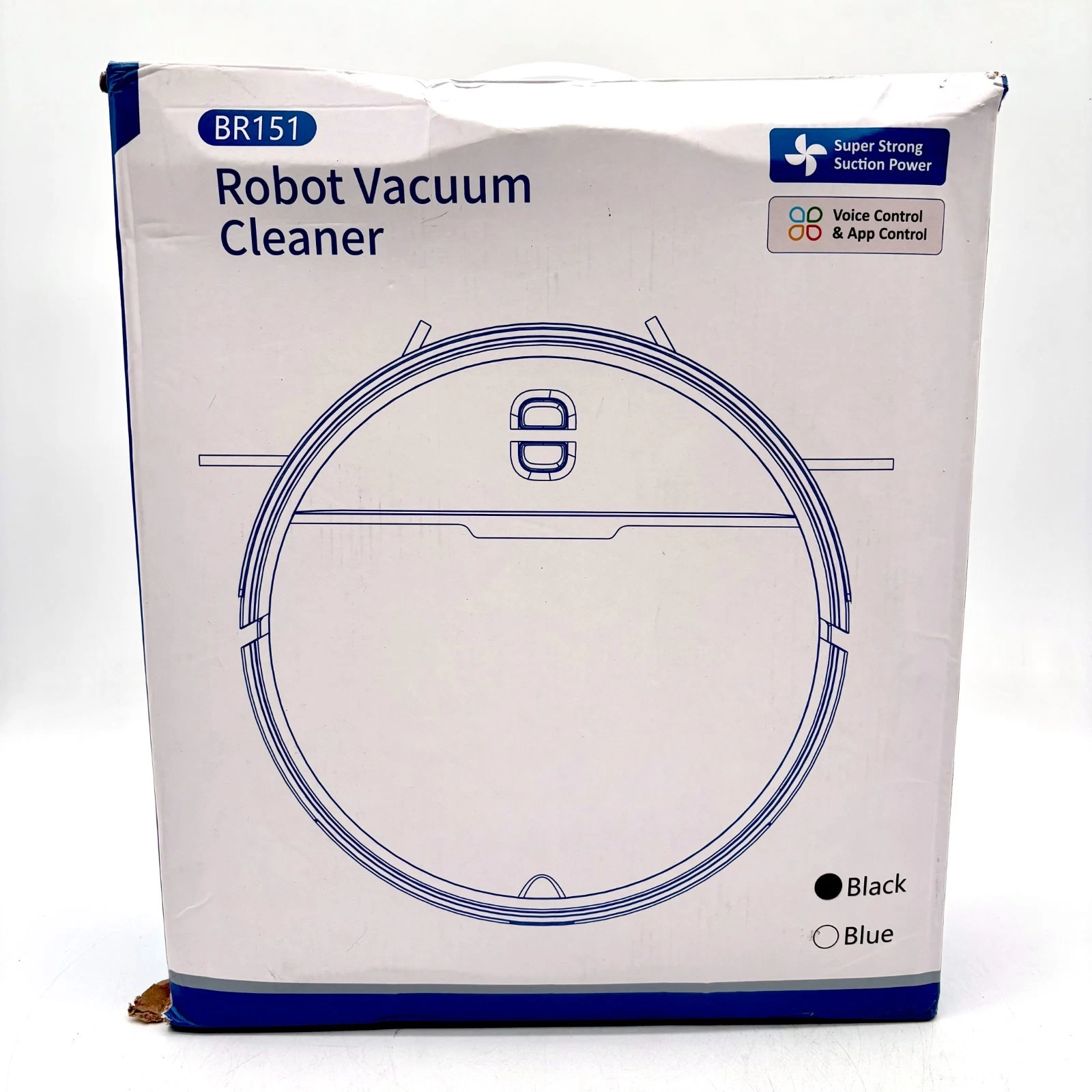 Black 2-in-1 Robot Vacuum Cleaner and Mop 200/230ML Capacity Model BR151