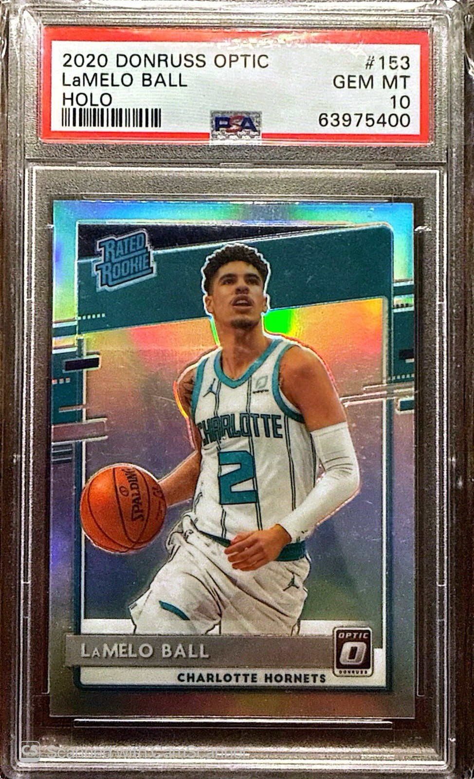 2020-21 Panini Donruss Optic LaMelo Ball Rated Rookie Holo #153 PSA 10