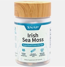 SNAP Irish Sea Moss Capsules With 96 Essential Nutrients Mental, Physical Health