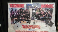 Ibanez Testament and Warrant Band Promo Poster Laminated  Ad Vintage 24x36