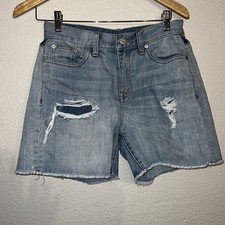 Madewell 1937 Distressed Denim Cutoff Jean Shorts 28x4.5 Tag missing