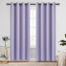 Rivet-type blackout curtains, 84 inches long, 2 pieces