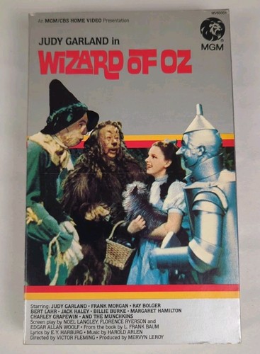 Vintage The Wizard of Oz VHS Video Tape MGM 1980 Big Box Rare Judy Garland