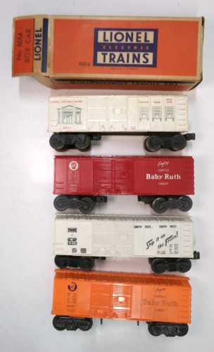 (4) Vagones de tren Lionel calibre O (lote 7481) | Condition: Used