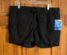 Women's NEW KANU Surf Black UPF 50 Lightweight Quick Dry Shorts w/Pockets - 14