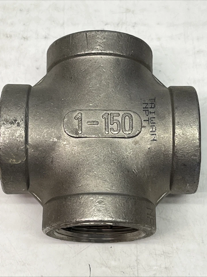 (4x) 1" 150 Threaded (Female NPT) Cross 304/316 Stainless Steel, 4-Way | NEW - Image 2 of 4
