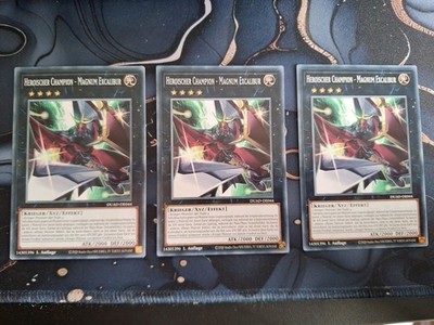Yu-gi-oh 3x Heroischer Champion Magnum Excalibur Common 1.Auflage Deutsch