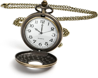 Vicloon Vintage Taschenuhr - Retro Quarz Mit Kette | FüR Herren, MäNner, Frauen,