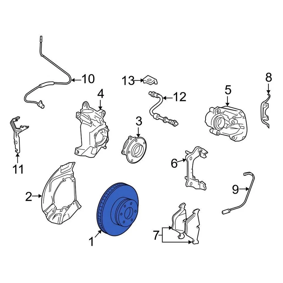 For BMW 550i 2006-2010 BMW 34116763824 Front Disc Brake Rotor Foto 2 de 2
