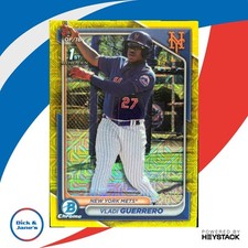 2024 Bowman Chrome Vladi Guerrero Mega Box Yellow Mojo Refractor 62/75 1st Mets