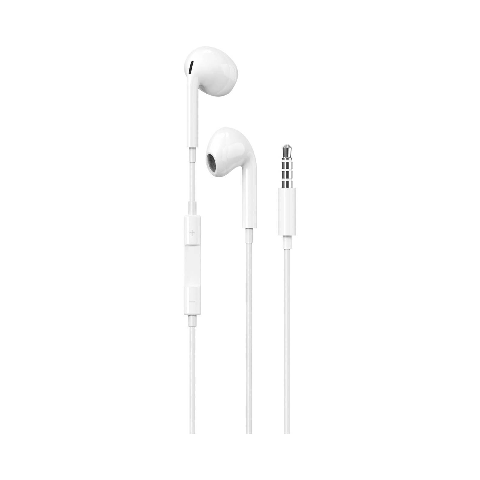 Maplin 3.5mm Wired Earbuds Hands Free Calling Volume Button White (X14PRO)
