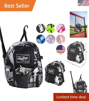 Youth Baseball Backpack - REMIX T-Ball Gear Bag with Adjustable Storage - Black