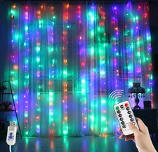 Share USB Fairy String Lights Curtain, 8 Modes, Waterproof for Party Decor