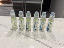 Lot x 6 Dr. Brown 8 ounce Baby Bottles No Nipples Excellent condition 