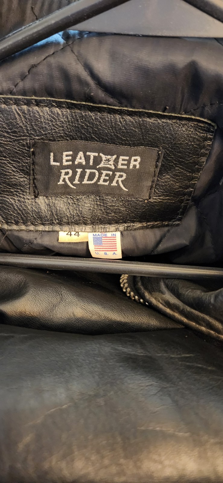 Leather Motorcycle Jacket With Eagle - image 4