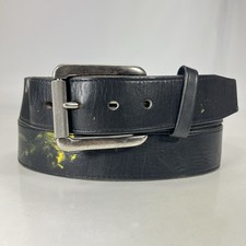 Justin Black Top Grain Leather Work Belt - Made in USA - Men's Size 40