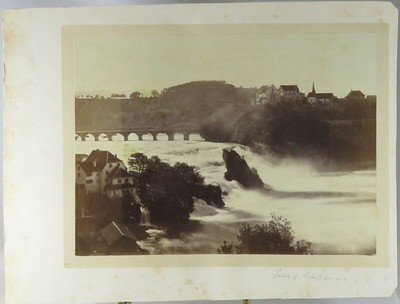 Falls of Schaffhausen Canton of Schaffhausen Switzerland c1869 Photograph T. Sut