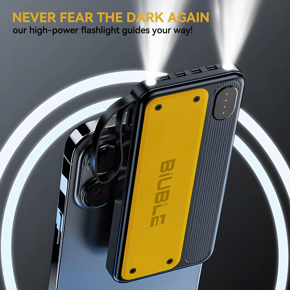 Power Bank 9000000mAh Fast charger Pack USB LED Battery 4Cables For Mobile Phone - Image 3 of 4