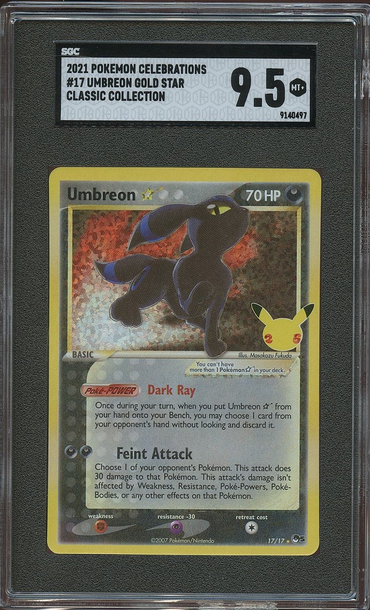 Umbreon Star 17/17 Celebrations: Classic Collection Holo SGC 9.5