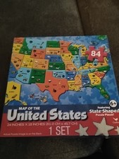 Map of the United States 84 Piece Jigsaw Puzzle NEW Cardinal