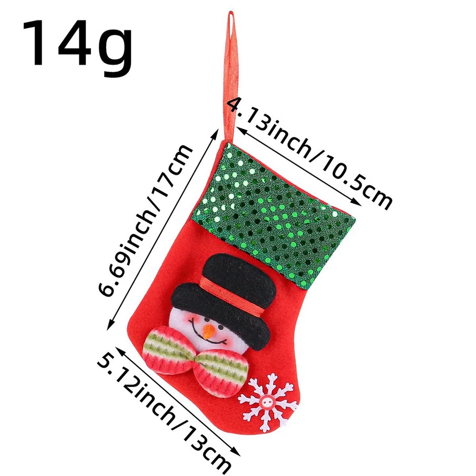 1pcs Christmas letter socks Gift Bag Santa Socks Tree Pendant - Image 2 of 4