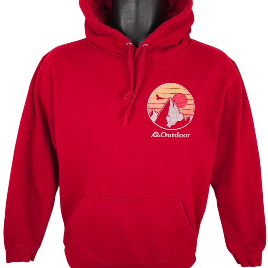 Crested Butte Sweatshirt Hoodie Mens Size Small Red Rocky Mountains Colorado