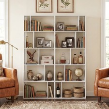 2PCS 5-Tier Bookshelf w/Open Back, Display Storage Shelf with Anti-Tipping Kits