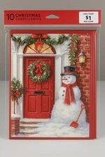 10 Pack Hallmark Christmas Cards Festive Wreath Cards & Envelopes Holiday Set