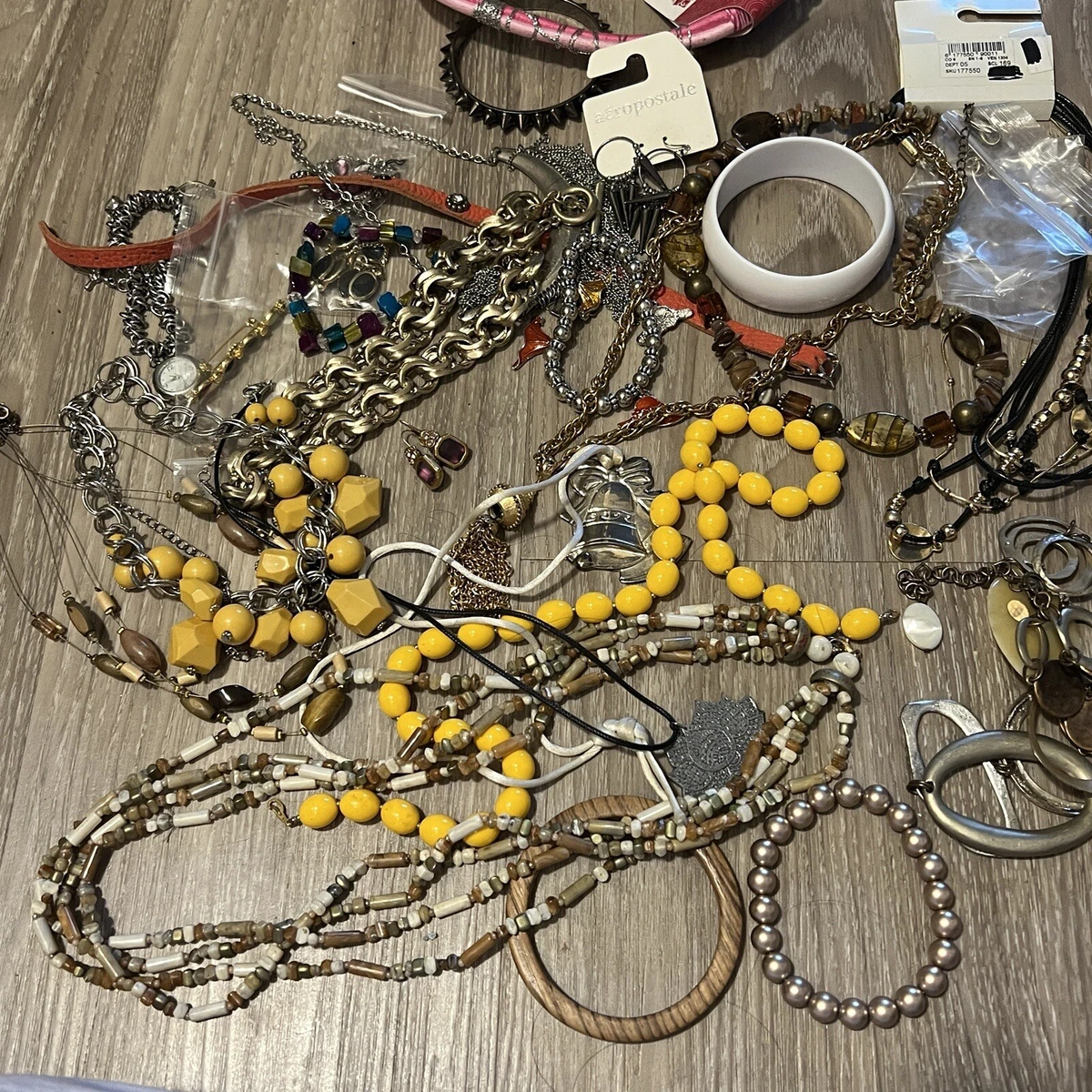 2 lbs Plus Bag of Jewelry And Findings Art project Wear New Old Various Pieces