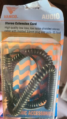 Vanco Stereo Extension Cord High quality low loss, low noise shielded stereo cab